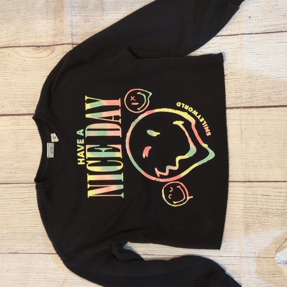 SmileyWorld Kids Graphic Sweatshirt - Black